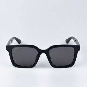 Gucci GG1582SK 001 BRAND NEW Sunglasses Black Grey Women Square